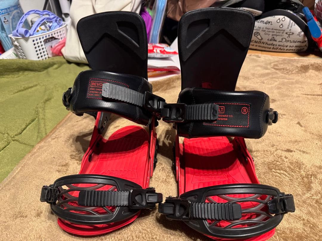 RIDE REVOLT スノーボード バインディング Lサイズレッド×ブラック