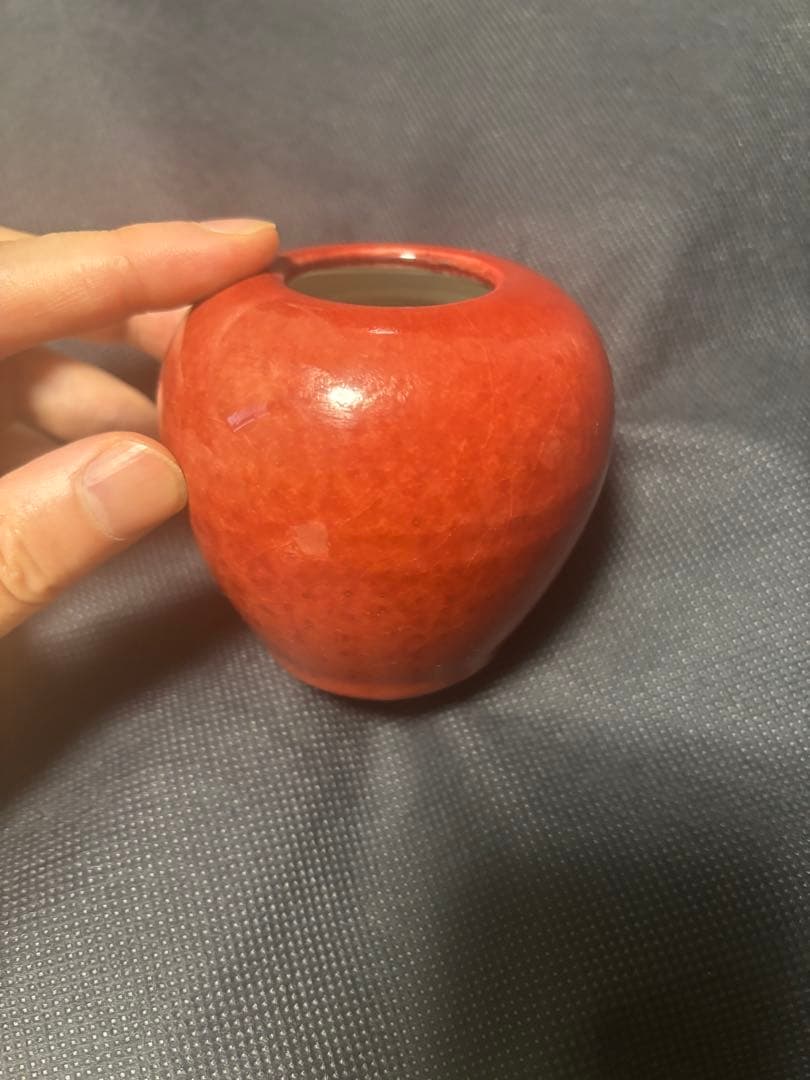 中国古美術品　清の時代　郎窯紅　水盂 水滴8cm Amazon | 弘梅堂 書道 水滴「赤絵花 美濃焼」伝統的工芸品 | 墨・墨汁