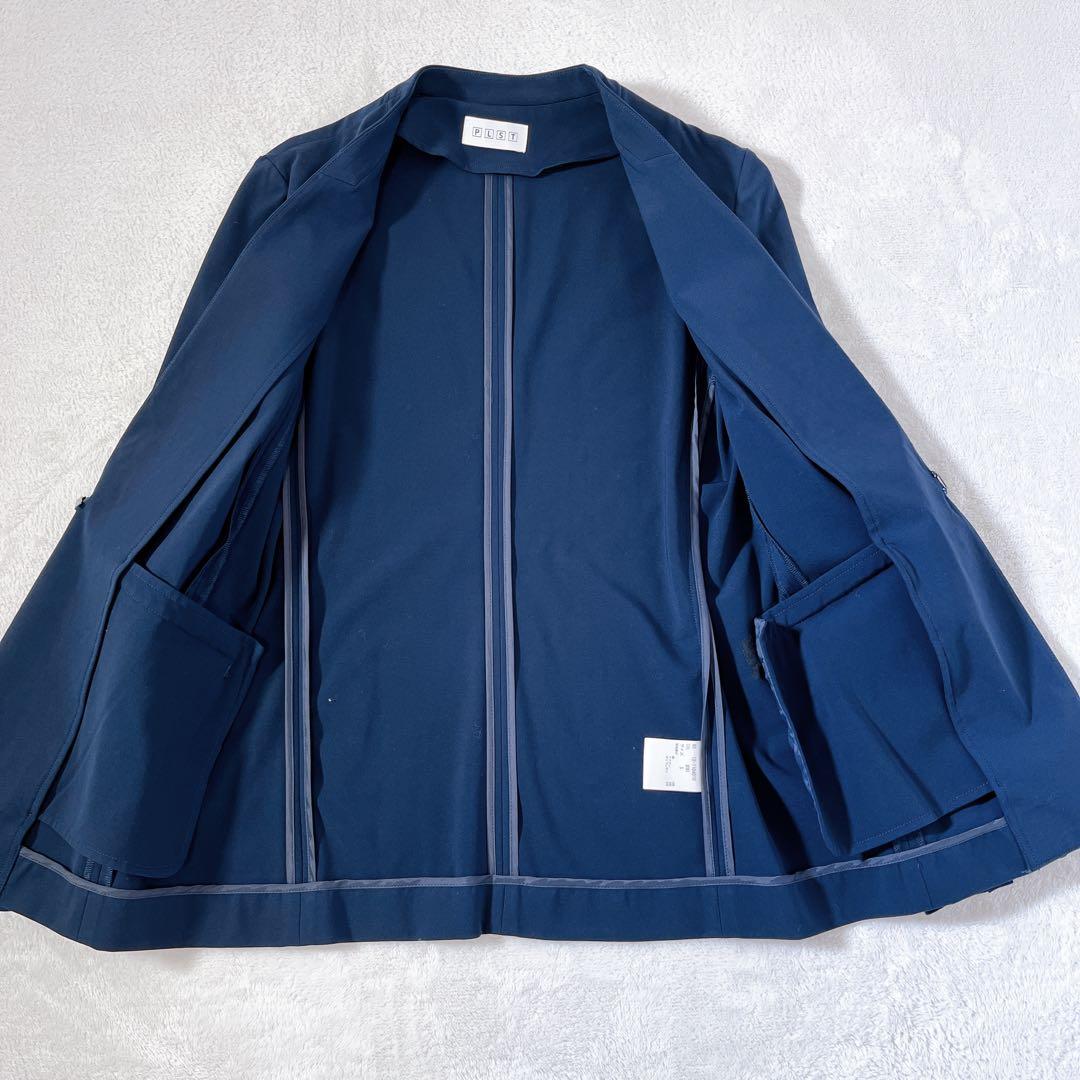 ほぼ新品 プラステ セットアップ 《S》ノーカラージャケット 伸縮性 洗濯可