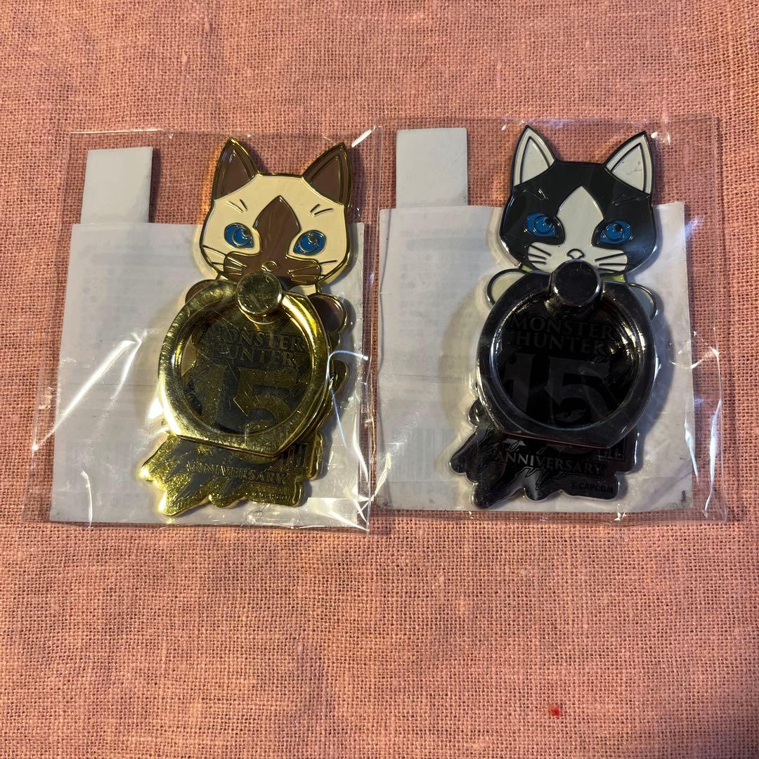 モンハン　15周年記念　アイルー　メラルー　スマホリング　新品未開封 モンハン モンスターハンター アイルー メラルー マスコット - メルカリ