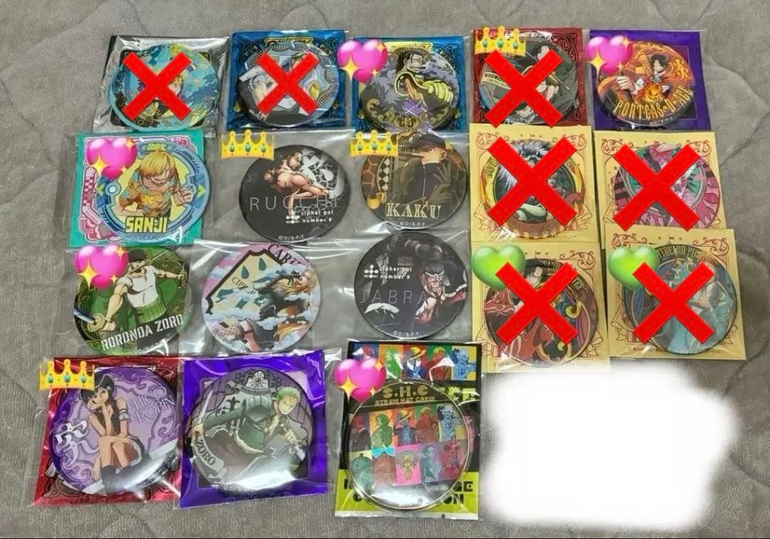 ワンピース ONEPIECE 輩缶バッジ どデカ缶バッジ バラ売り⭕️