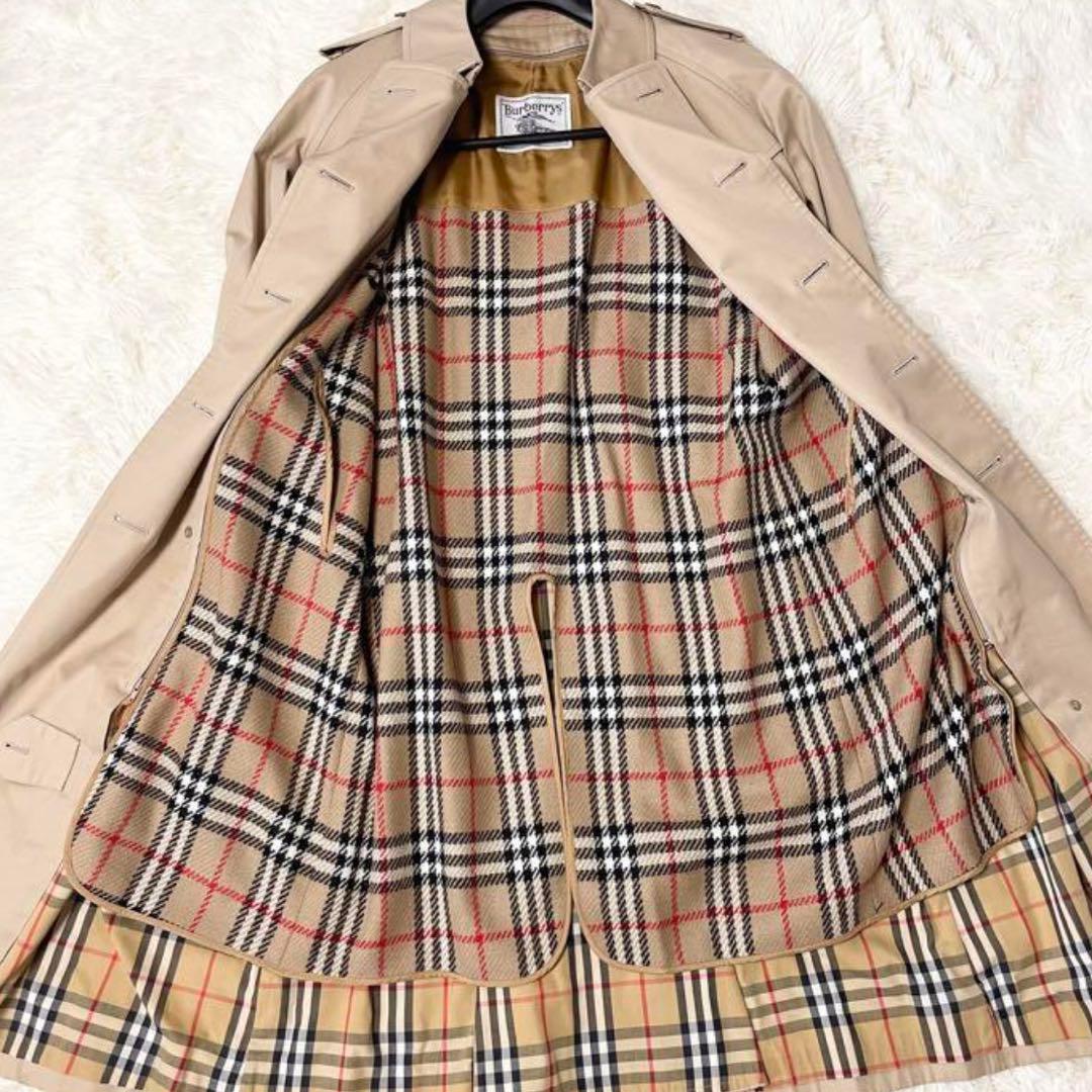美品 バーバリー ベルト トレンチコート ライナー ハニーベージュ ノバ