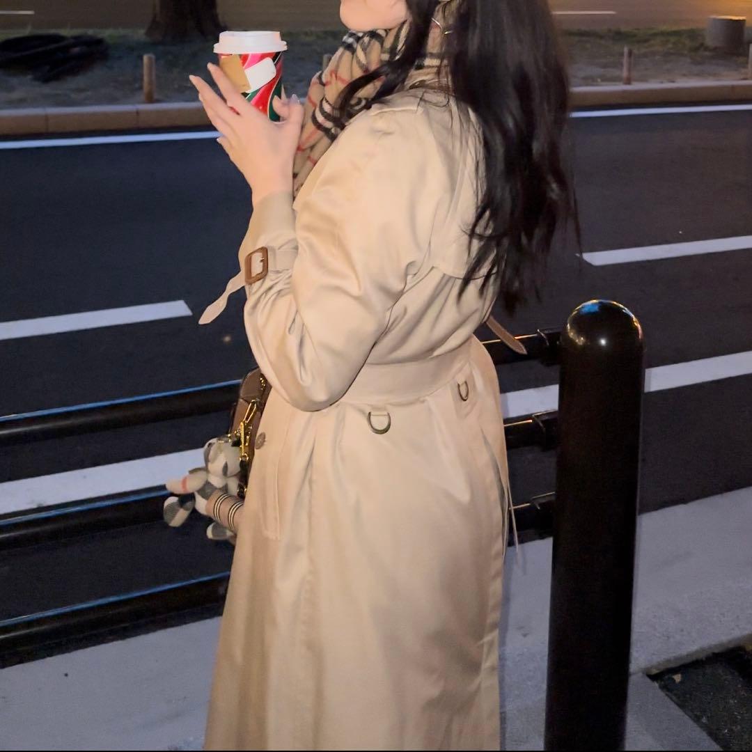 美品 バーバリー ベルト トレンチコート ライナー ハニーベージュ ノバ