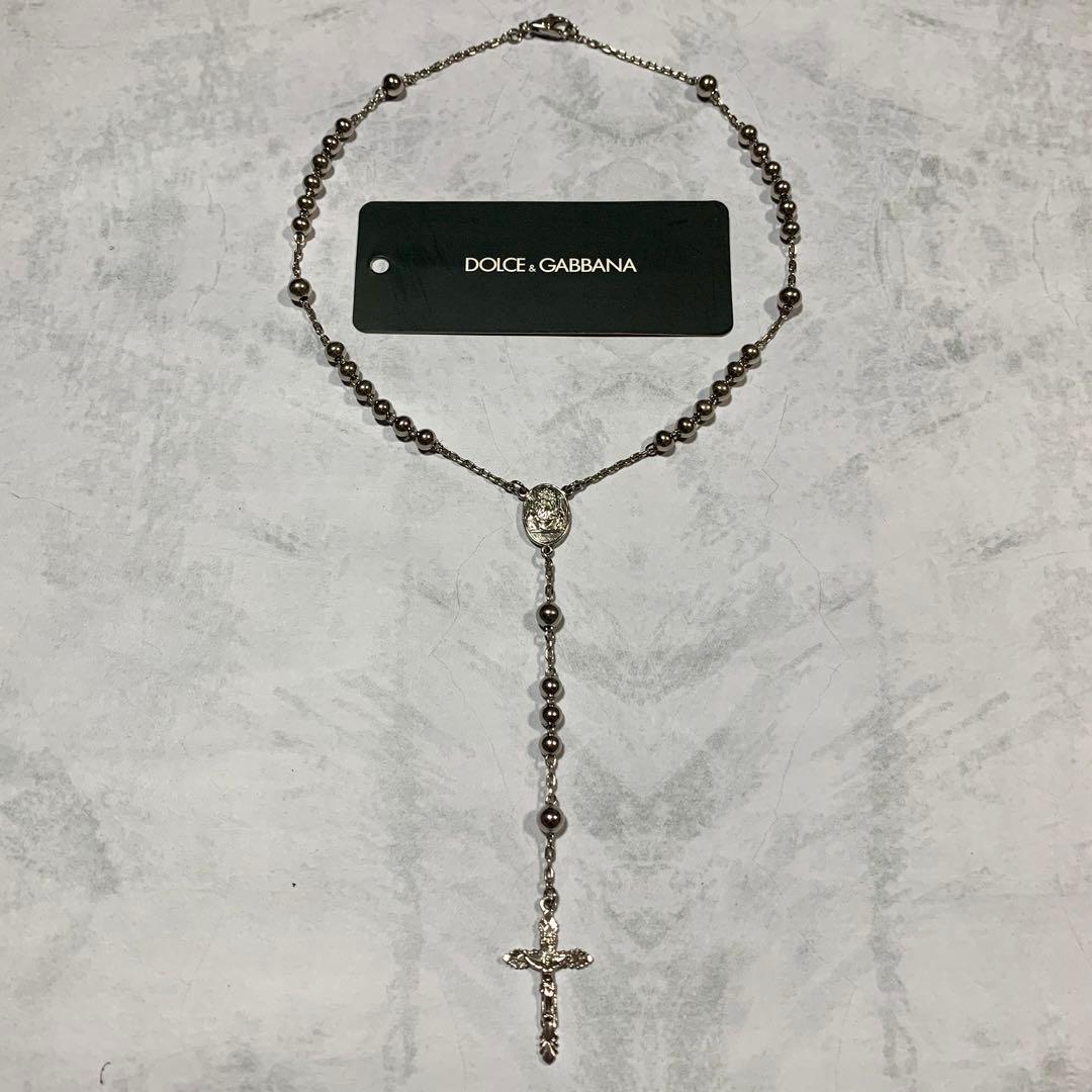 DOLCE&GABBANA 】ドルガバ ロザリオネックレス シルバー - メルカリ