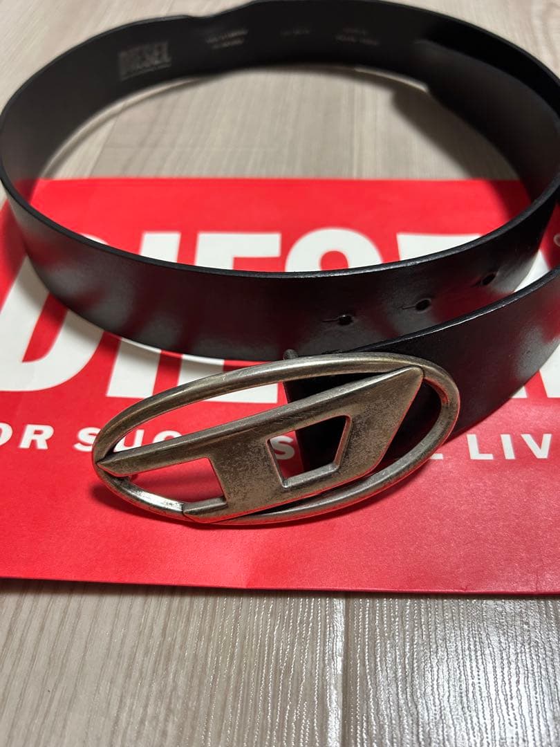 DIESEL ブラックレザーベルト　正規品 B-STAR II｜メンズ｜レザーベルト｜ブラック｜ディーゼル（DIESEL
