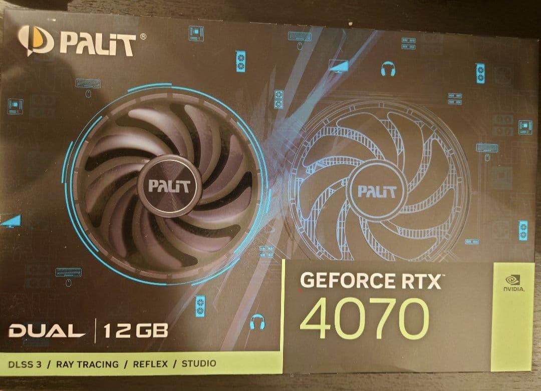 グラフィックボード・グラボ・ビデオカード PALIT GeForce RTX 4070 12GB Amazon | Palit(パリット) GeForce RTX4070 Dual 12GB/NED4070019K9