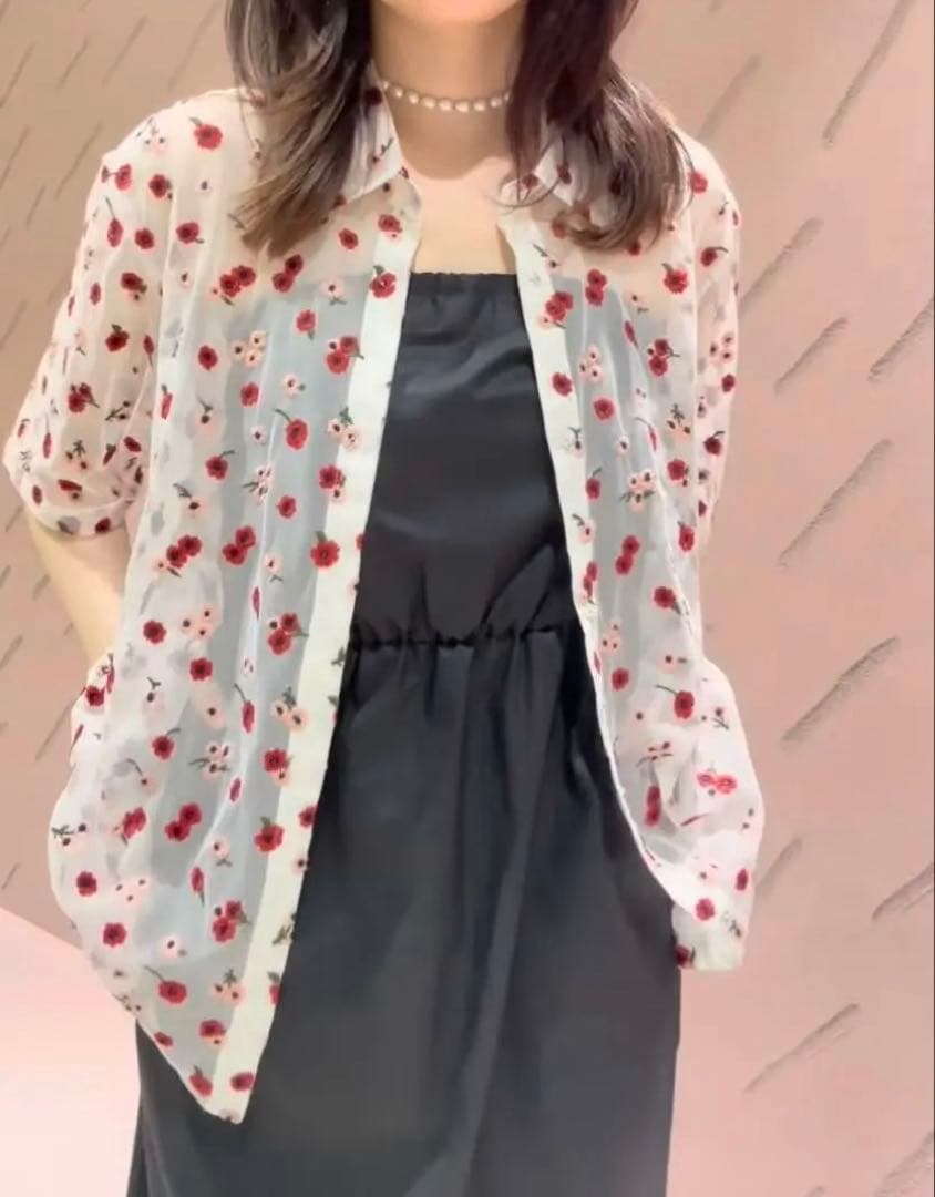 6(ROKU)＞ ナイロン チュール エンブロイダリー シャツ - メルカリ