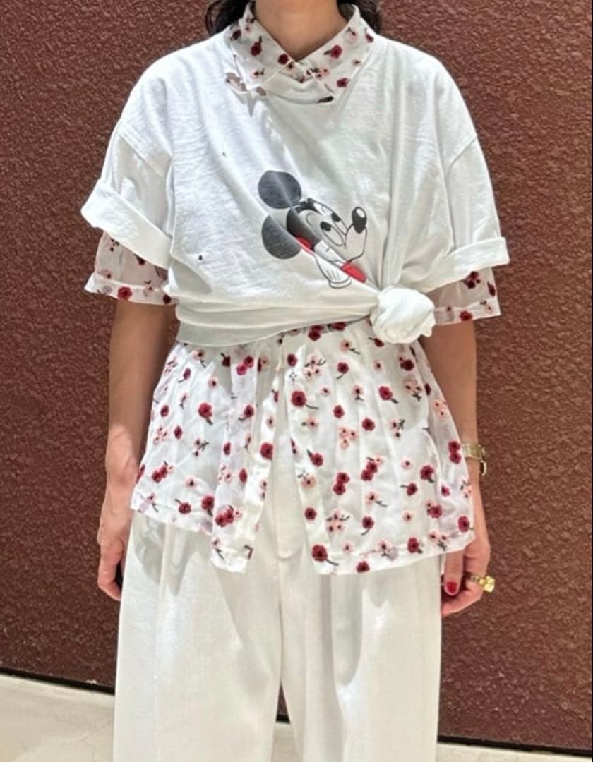 6(ROKU)＞ ナイロン チュール エンブロイダリー シャツ - メルカリ