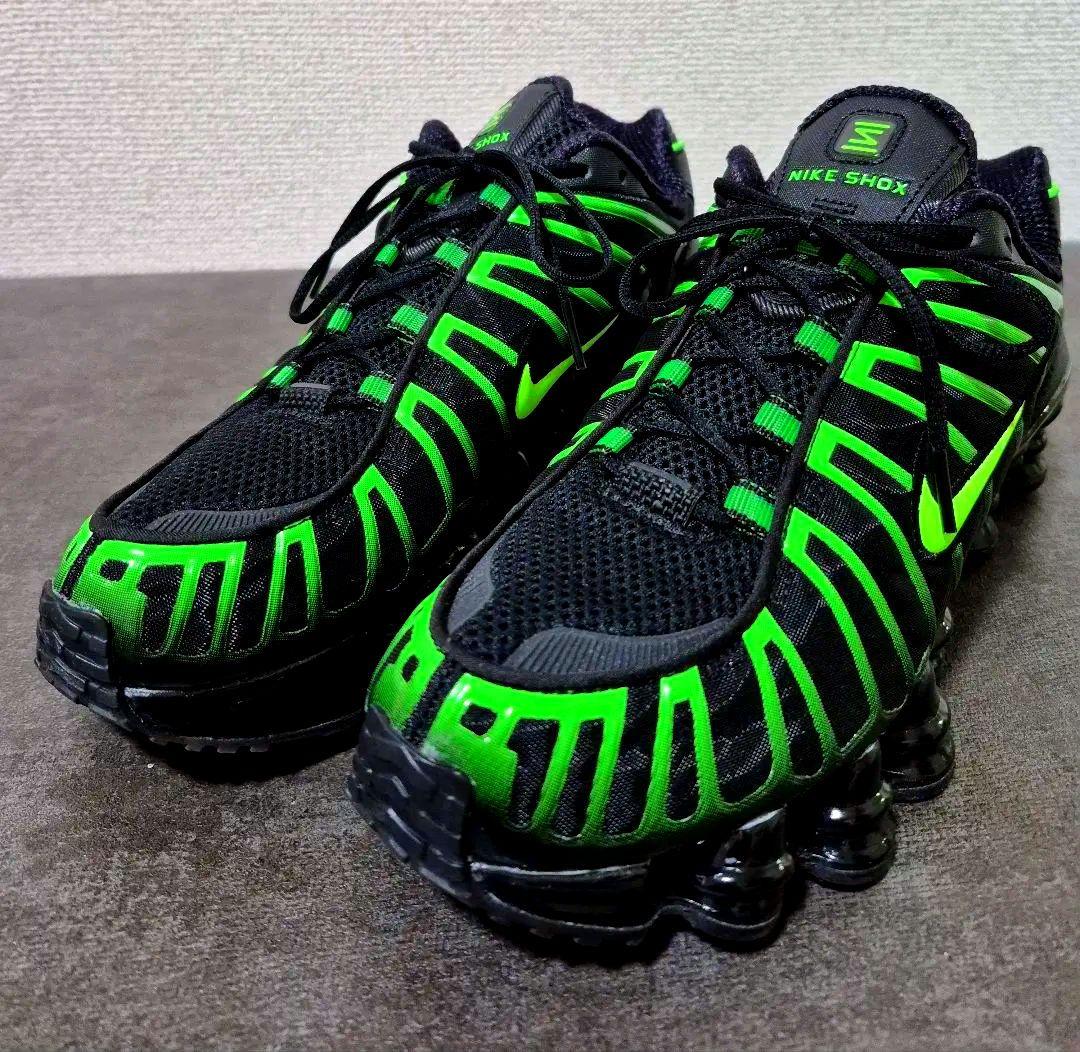 箱付き美品】NIKE SHOX TL ブラック グリーン 26cm - メルカリ