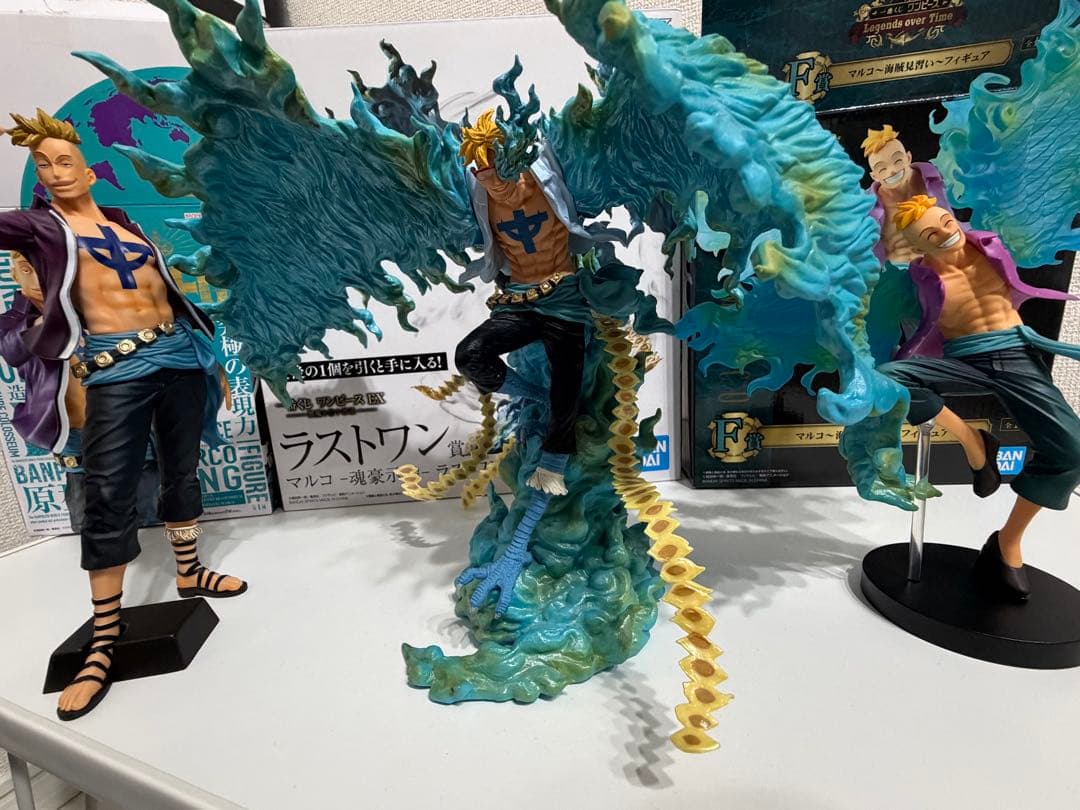 ワンピース　EX 悪魔を宿す者達 ラストワン賞　マルコ魂豪示像　3体セット