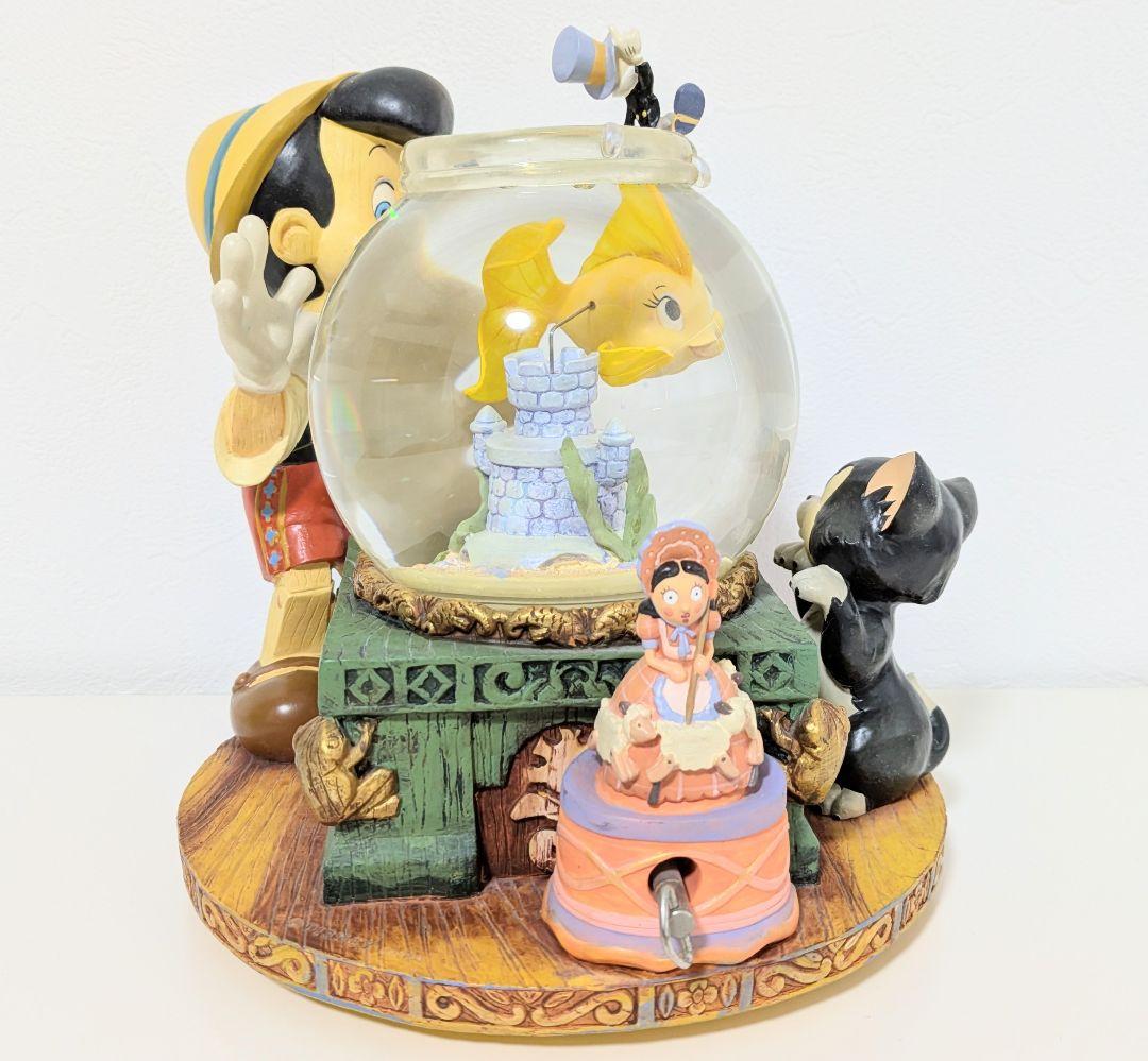 希少 ディズニー ピノキオ スノードーム オルゴール