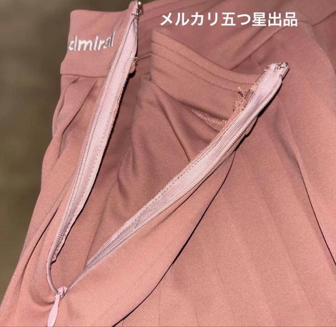 AdmiralコラボmuピンクLプリーツスカートテニスウェアスコート