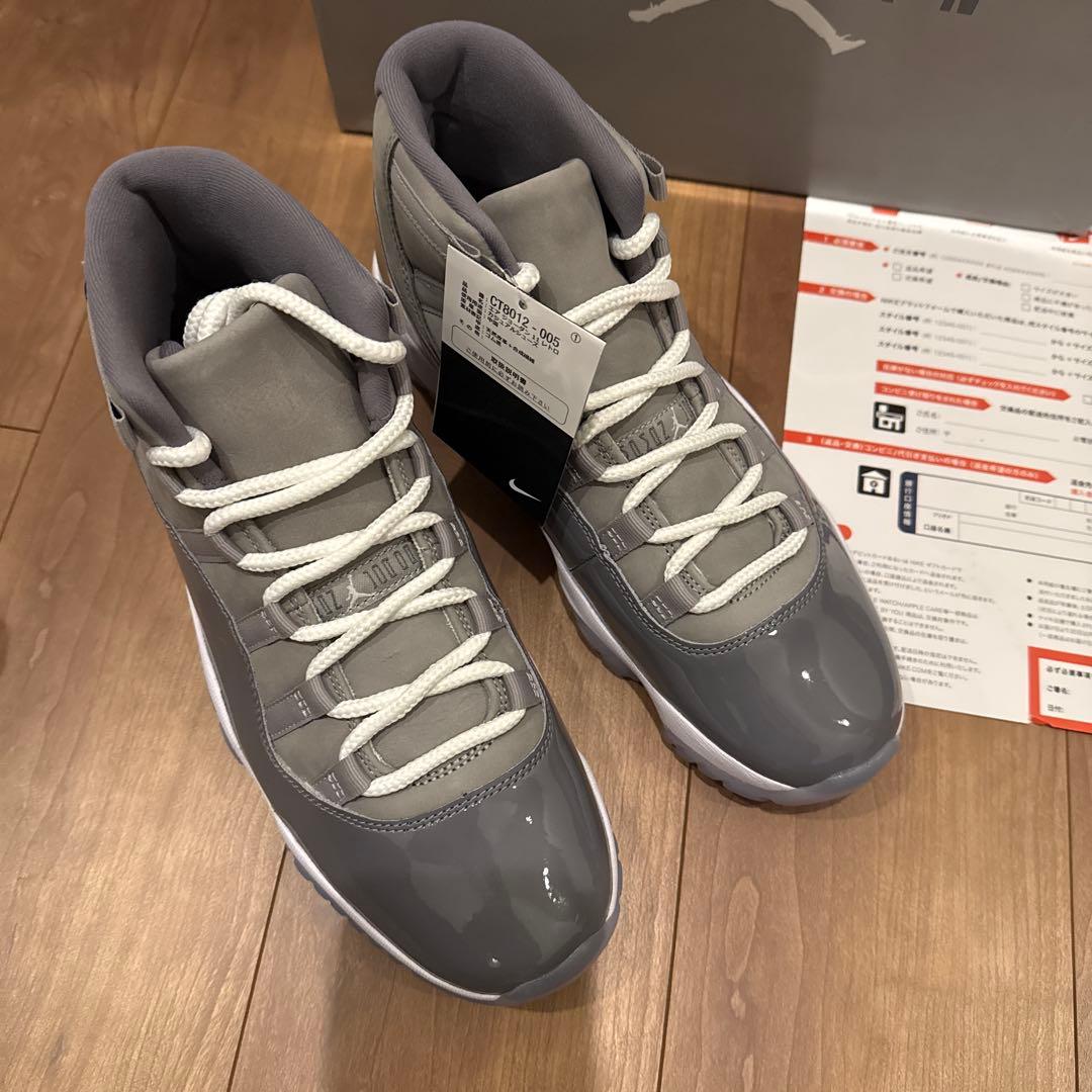 新品 未試着 エアジョーダン 11 グレー ハイカット 27.5cm