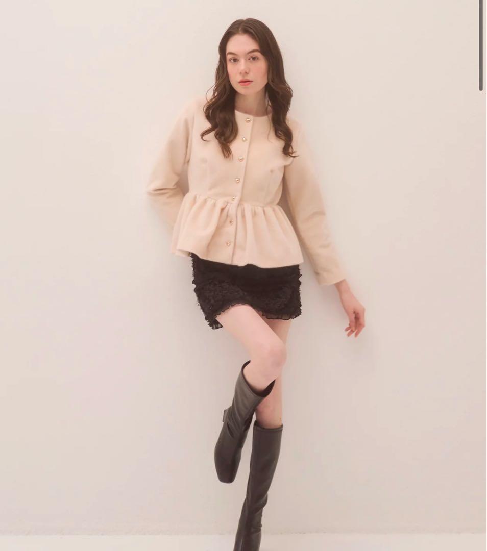 muguet heart button peplum tops最終お値下げ - メルカリ