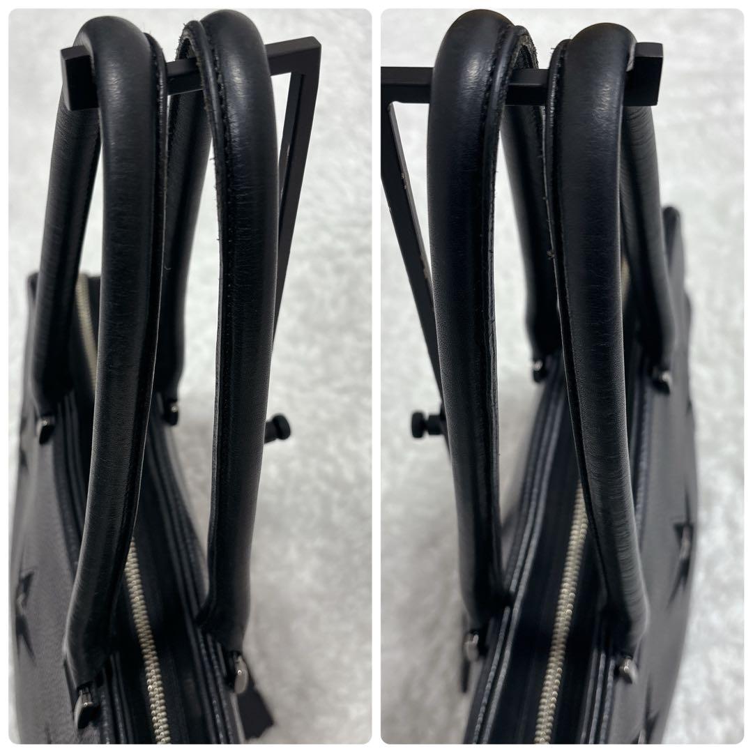 Bajolugo】バジョルゴ レザートートバッグ スターモチーフ 黒 大容量