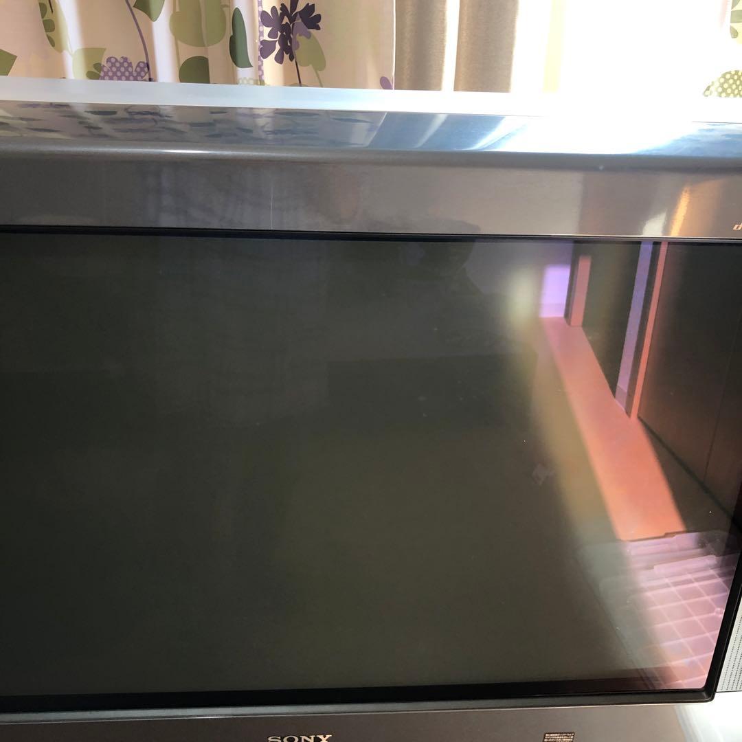 SONY ブラウン管テレビ Wega シルバー〔純正のスタンド付き）業者発送