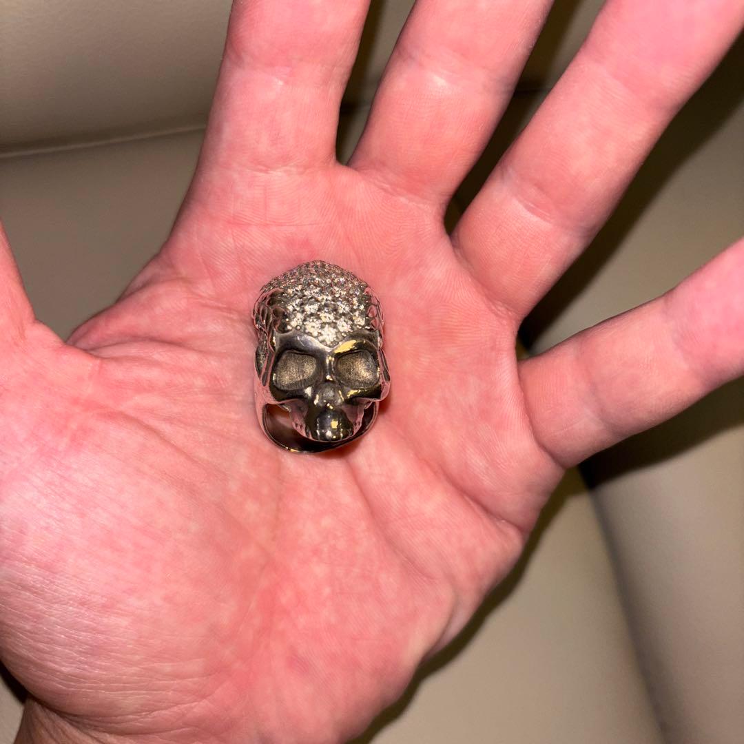 Vivienne Westwood ジルコニア スカルリング Vivienne Westwood Ring Size 6.5-7 double-sided skull silver black