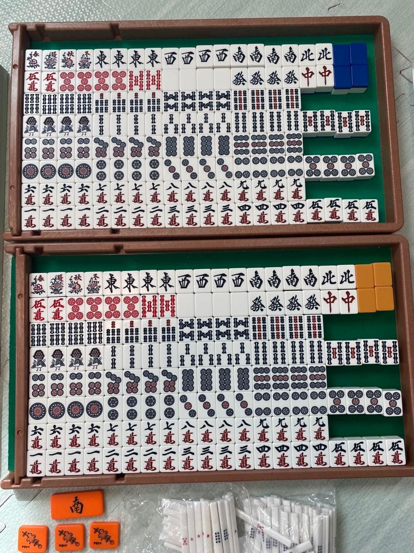 アモス　全自動麻雀卓用　麻雀牌26ミリ ブルー黄色２面セット　点棒約100本付き 楽天市場】麻雀牌 全自動麻雀牌 【アモスレックス3】 青色・黄色2面1