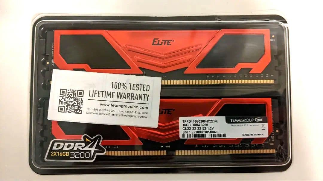 TEAM Elite DDR4 3200 2×16GB（32GB） Amazon.co.jp: TEAMGROUP Elite DDR4 32GB キット (2 x 16GB) 3,200MHz