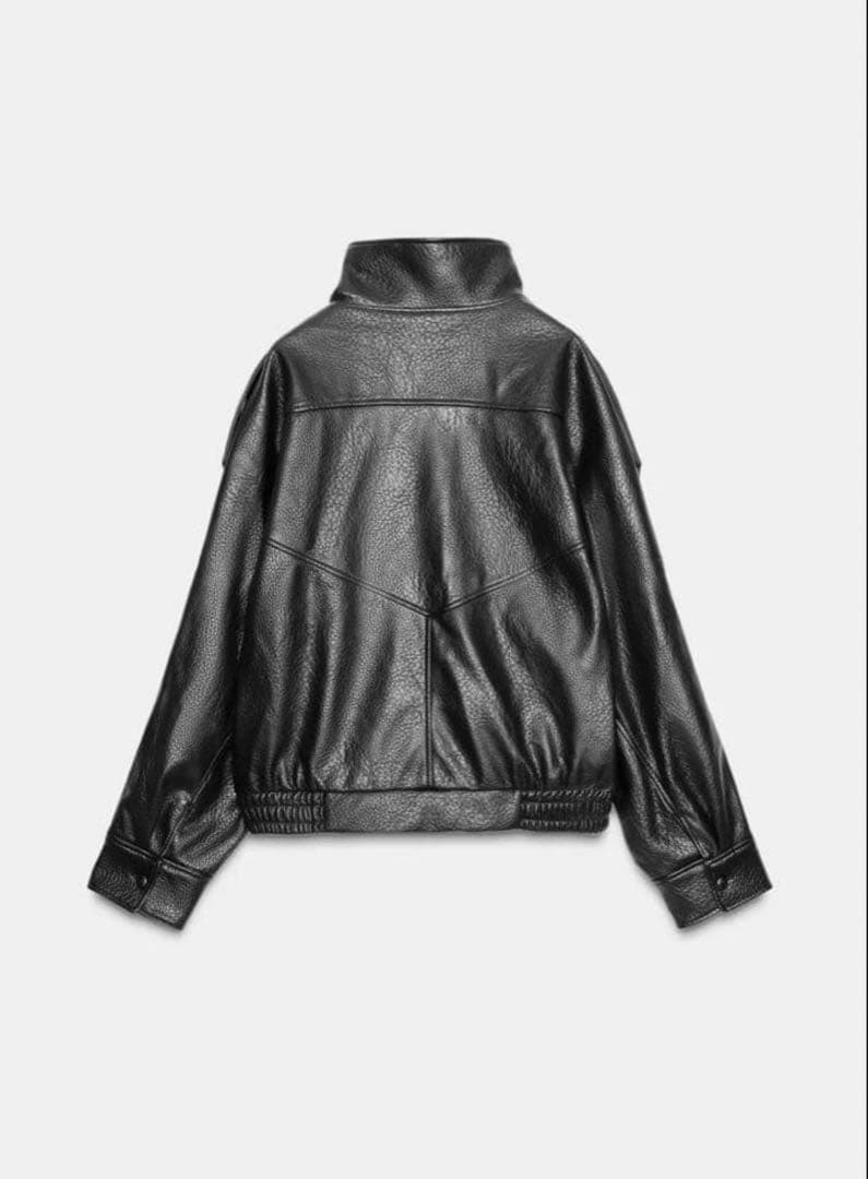 ZARA完売品YSL似フェイクレザージャケットXSサイズ - メルカリ