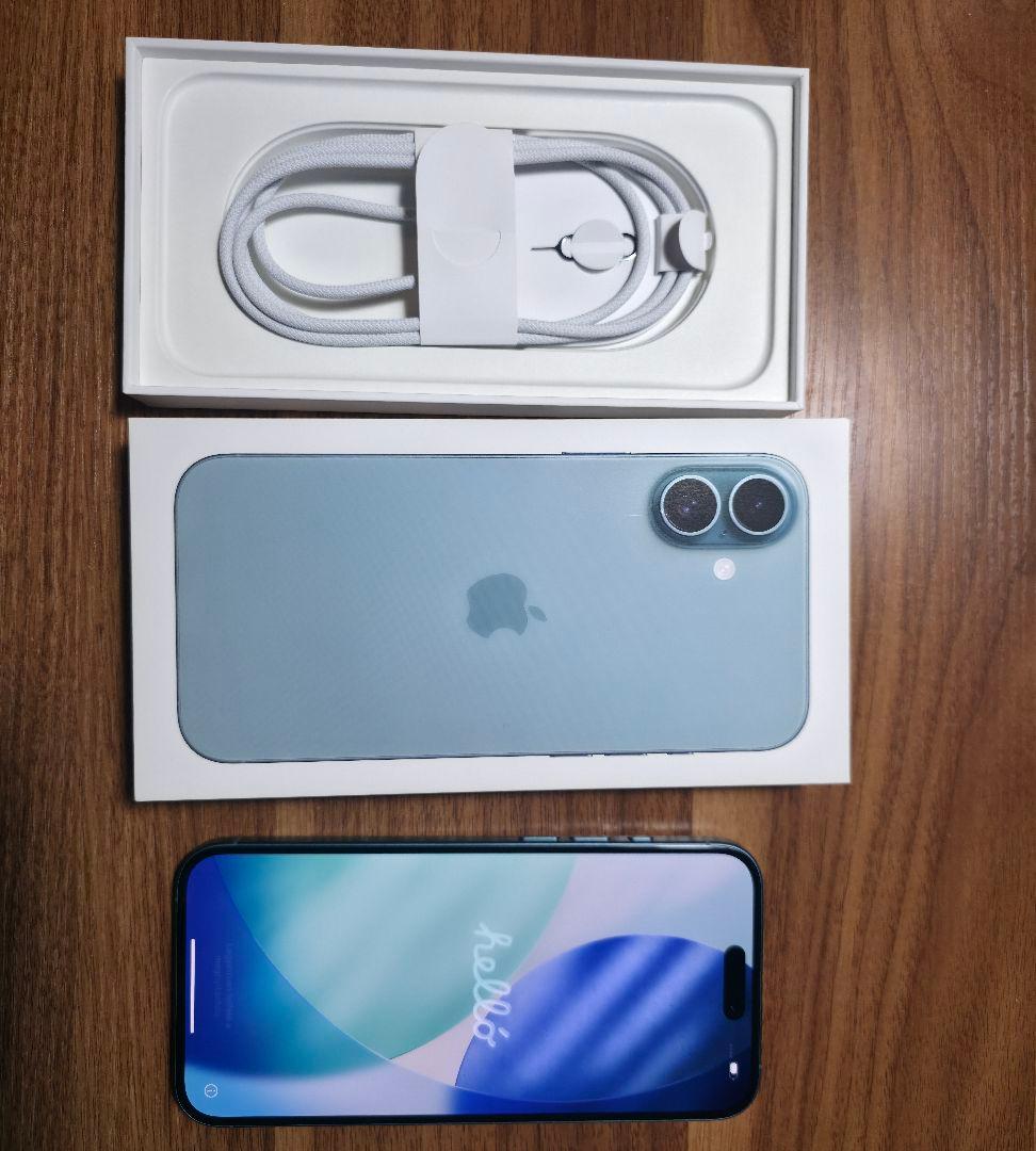 【バッテリー100%】iPhone 16 Plus 256GB ティール バッテリー100% iPhone16 Plus 256GB ティール A＋ランク ほぼ新品 SIM