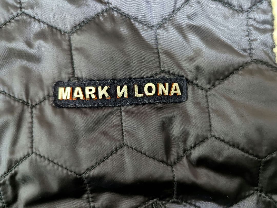 MARK & LONA フード付きジャケット ネイビー/クリーム - メルカリ