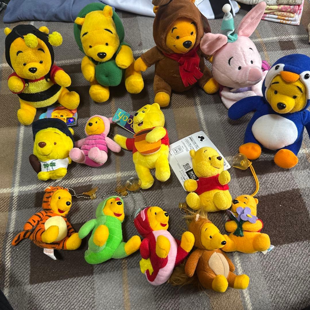 超激レア♡平成レトロ♡y2k プーさん　キーホルダー　マスコット　14点 平成レトロ くまのプーさん キーホルダー 考えるポーズ ディズニー
