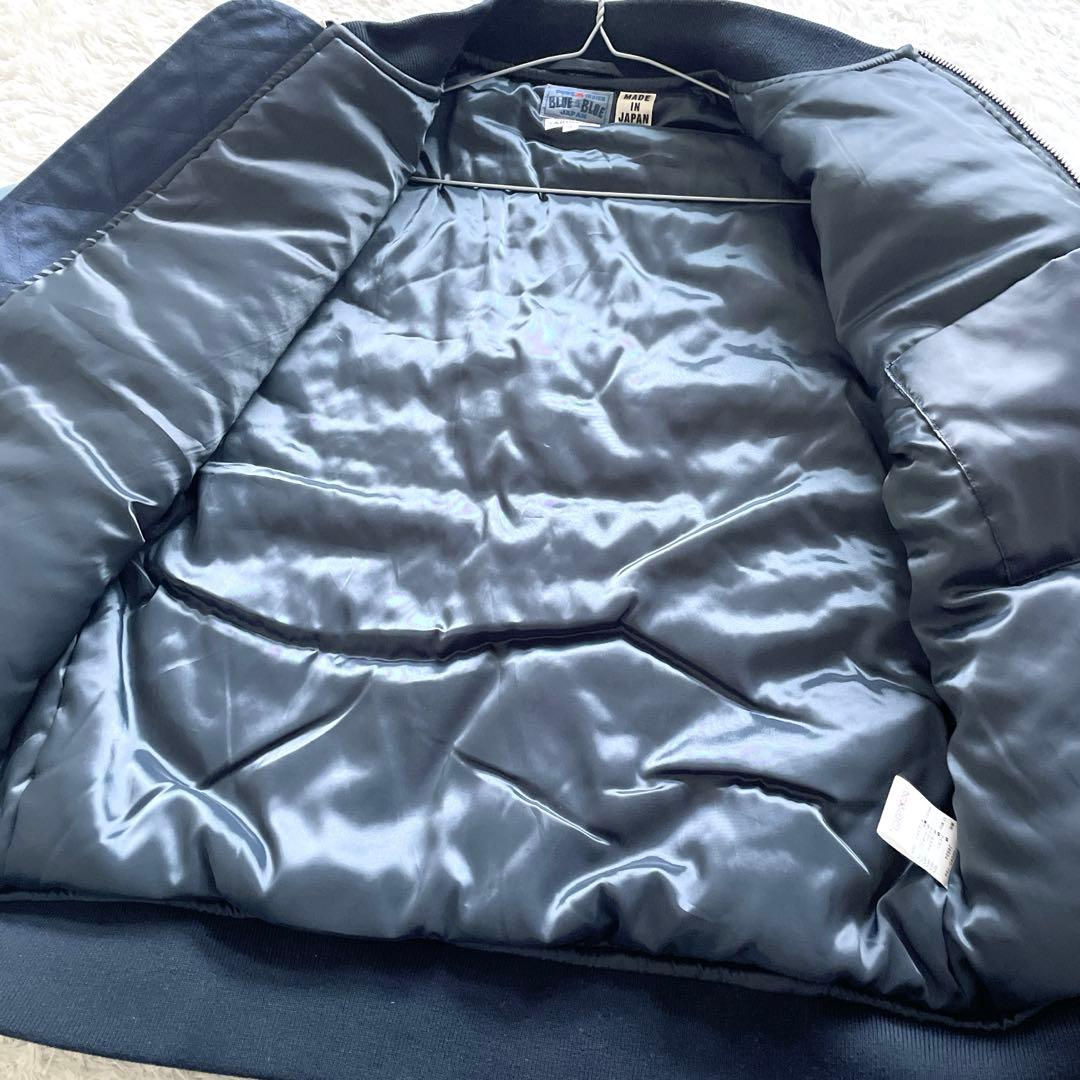 美品 BLUE BLUE インディゴナイロン フライトジャケット 3 MA1 - メルカリ