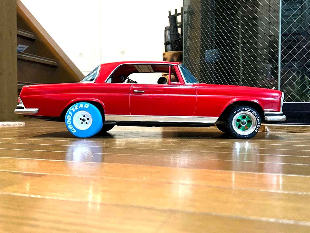 古い特大ブリキ★メルセデス ベンツ 300SE★イチコー／京商★改造★ジャンク