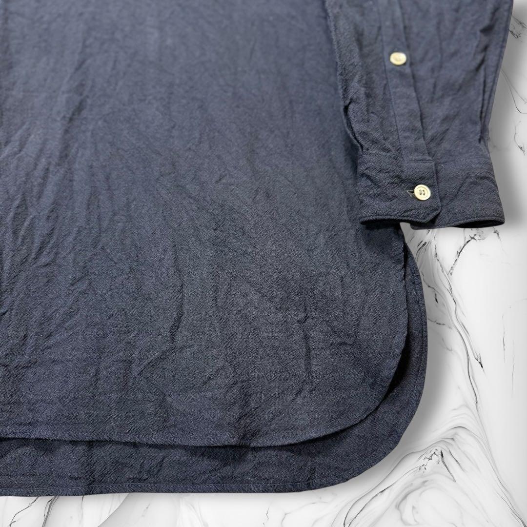 《初期》Y's for men 70~80s 変形オープンカラーシャツ ネイビー