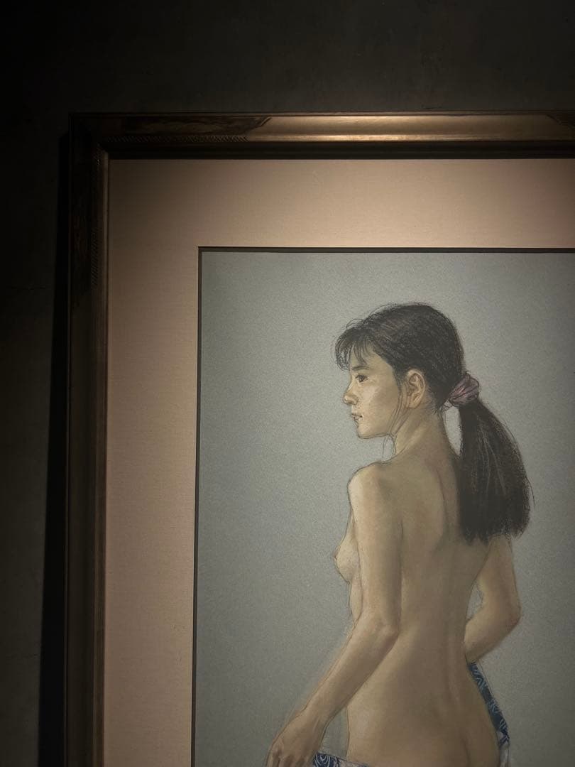 真作保証高塚省吾【涼】肉筆パステル画