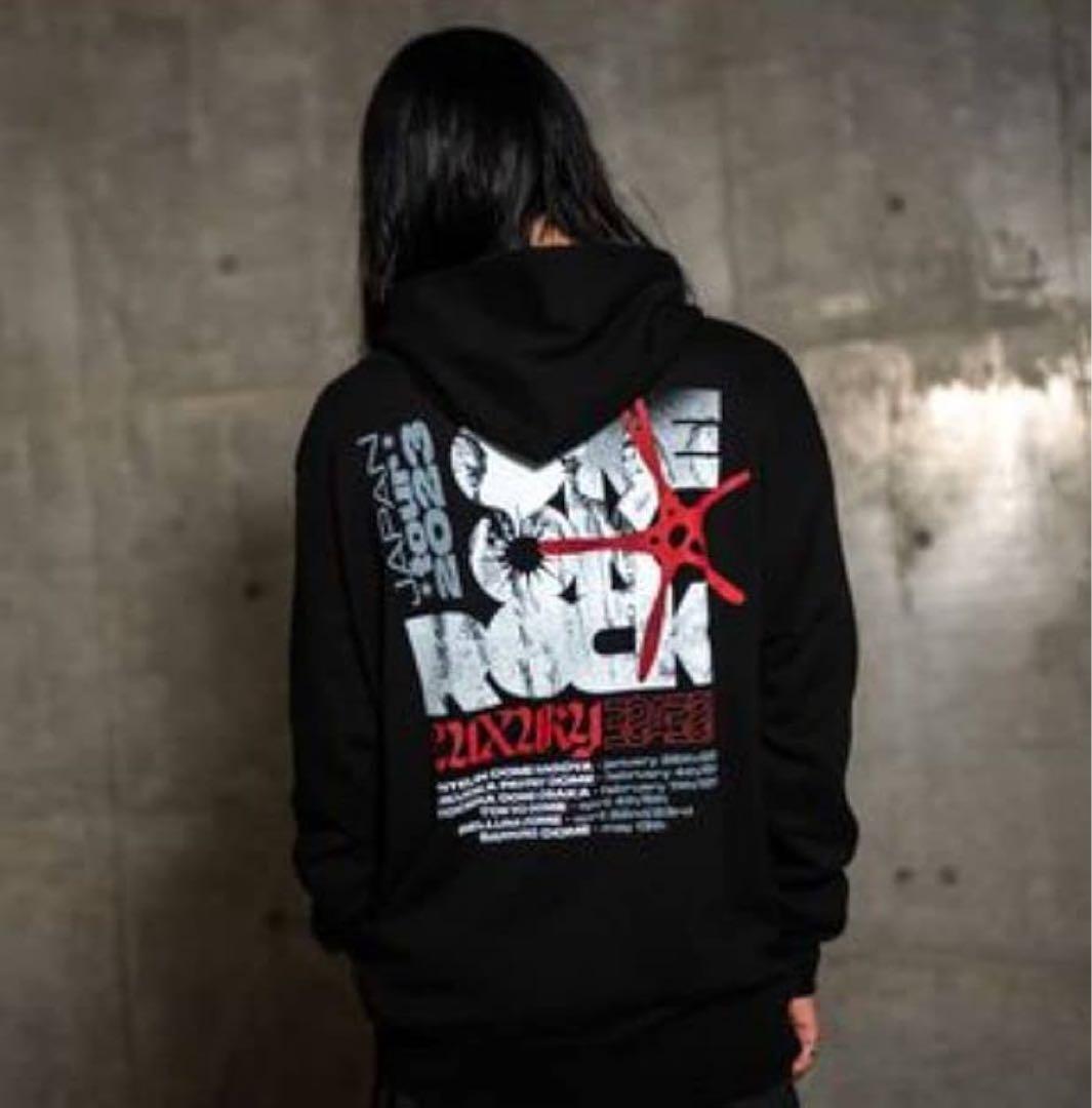 2/1迄セール ONE OK ROCK 2023 ロゴ入りプルオーバーパーカー