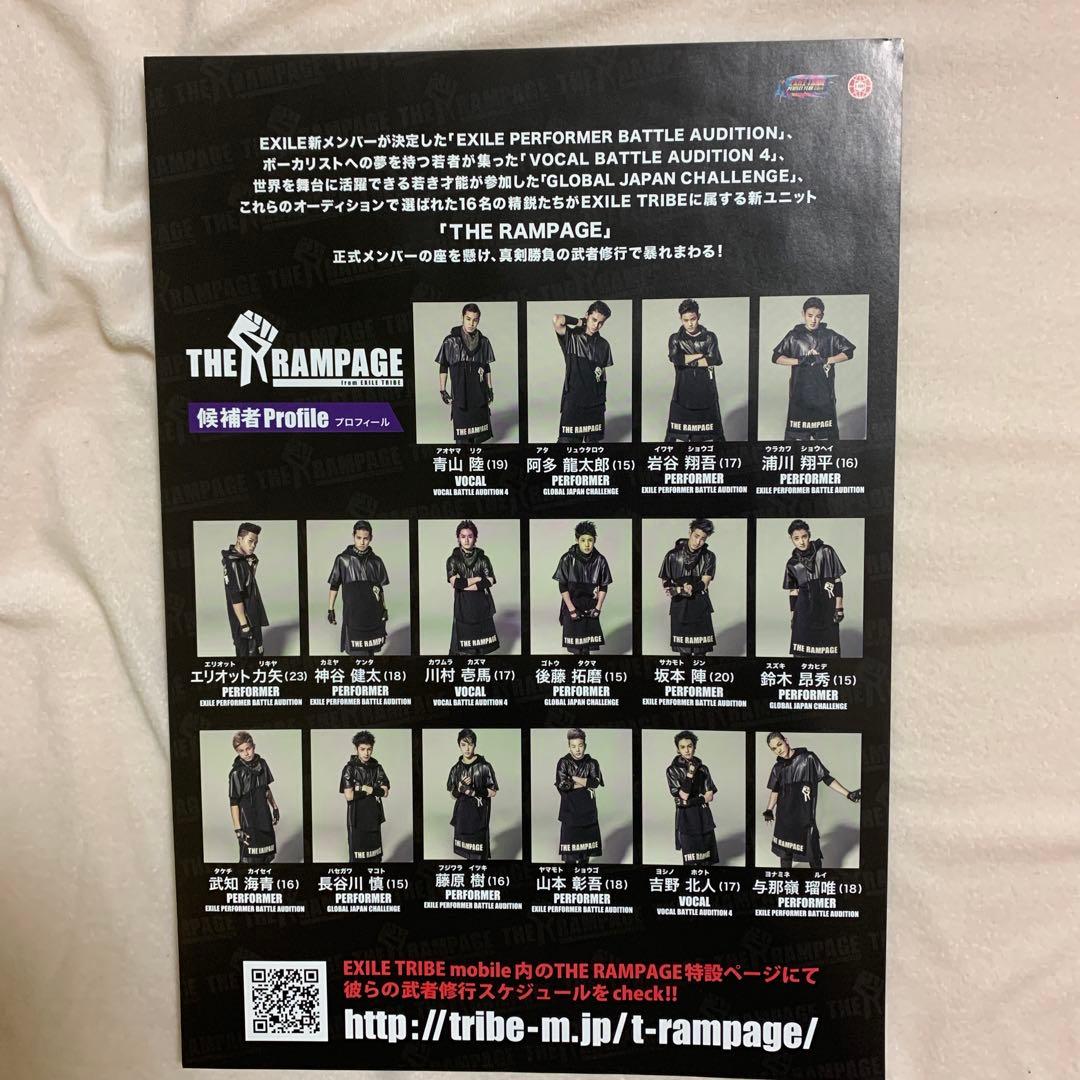 THE RAMPAGE 武者修行チラシ　レア　初期　ランペ　フライヤー　美品