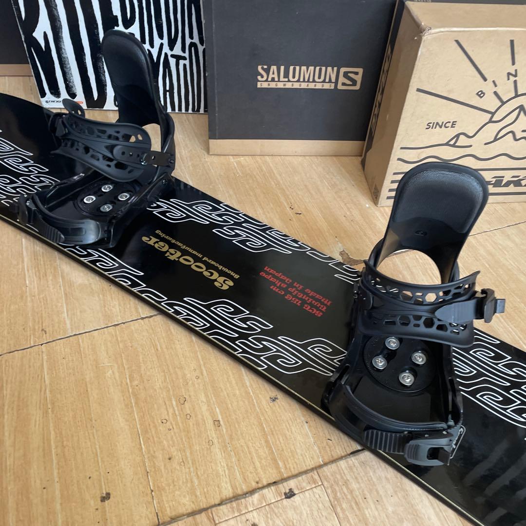 SCOOTER 名作SCT 良質国産スノーボードセットOGASAKA製 バイン付