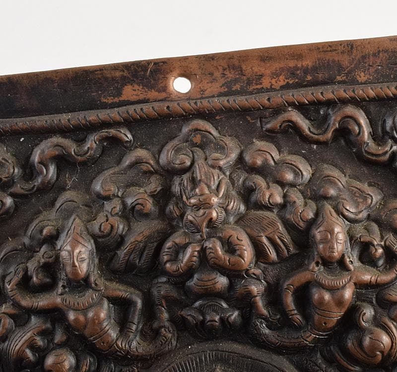 仏教美術 古銅 掛け仏 銅板レリーフ 額装 V R4916 - メルカリ