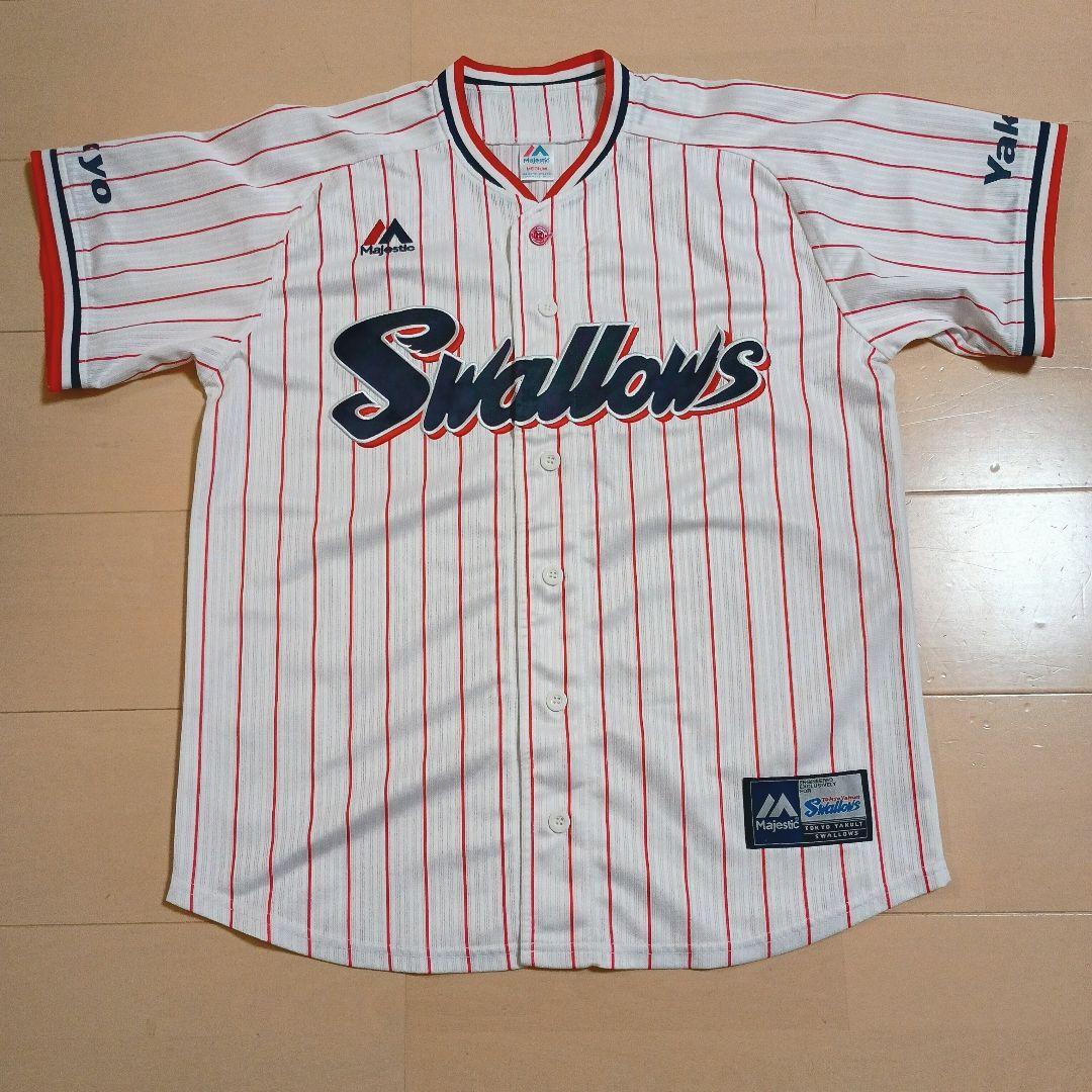 ♥東京ヤクルトスワローズ Majestic ユニフォーム 背番号無し Mサイズ