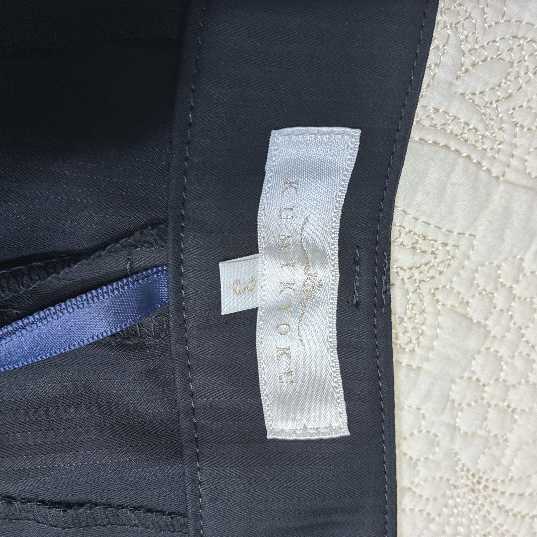 【極美品】組曲 KUMIKYOKU セットアップ パンツスーツ 黒 ストライプ