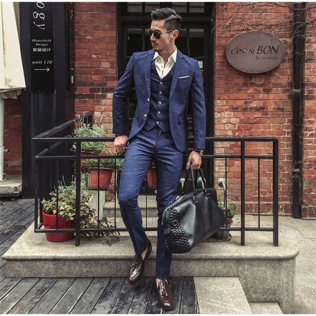 スーツメンズ 3ピース在庫サイズ→(M.L.XL,4XL,