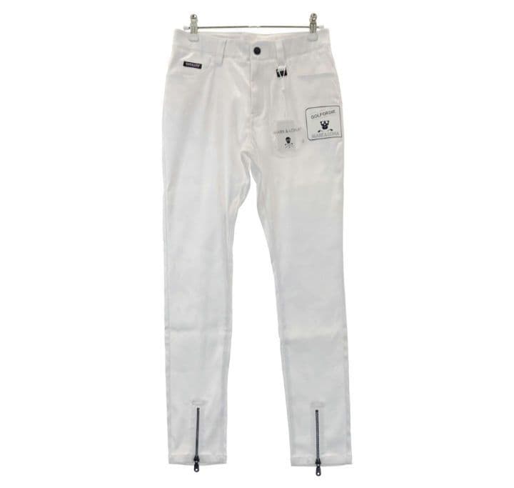 MARK & LONAマークアンドロナ レディースパンツ ホワイト裾ジッパー