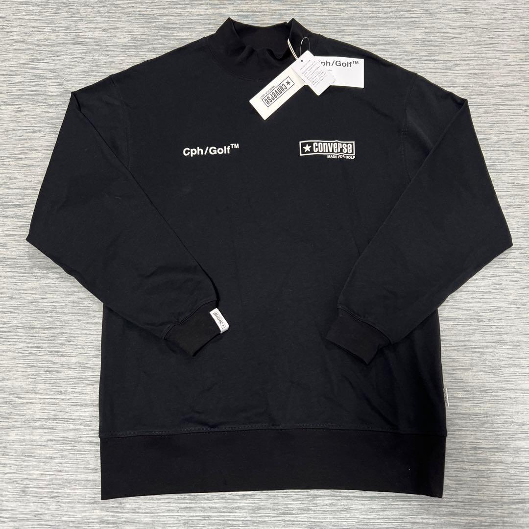 新品　CPH × Converse Mock Neck Tee Converse Wordmark Black Mock Neck Crop T-Shirt at Mall of America