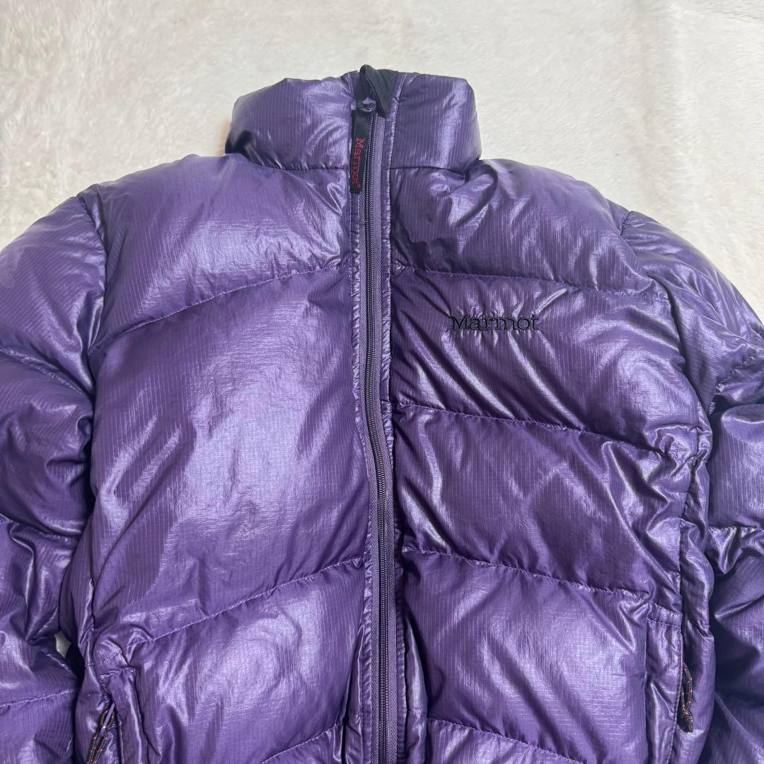 00s Marmot puffy jacket S紫短丈y2kドローコード