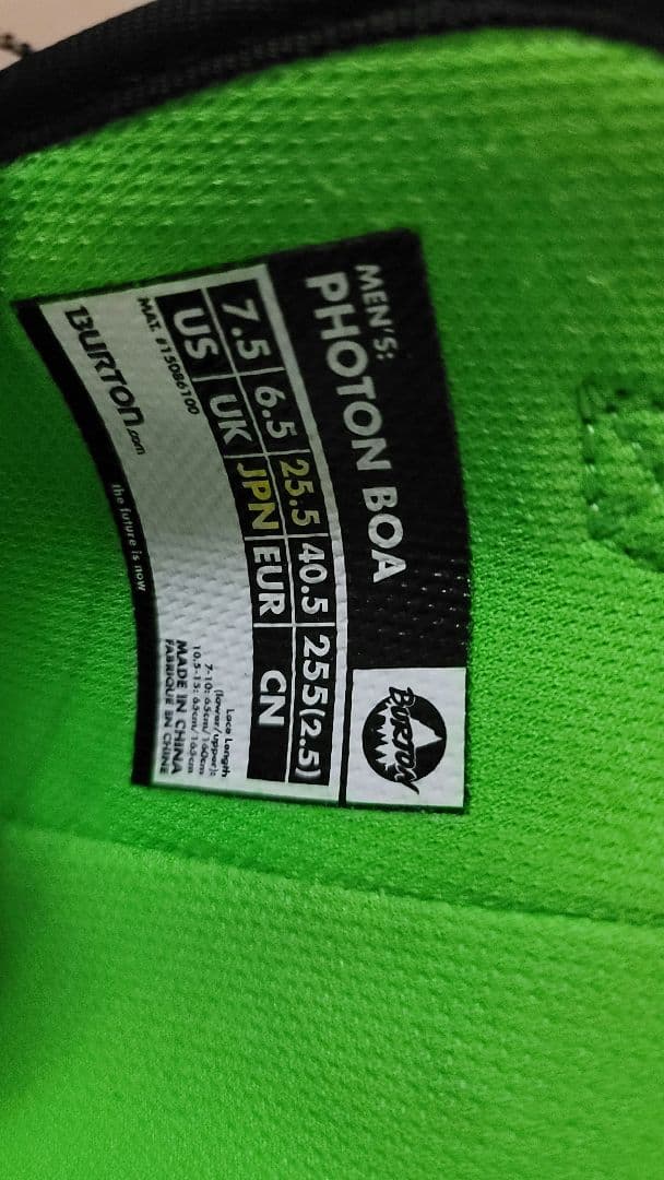 burtonバートンPHOTON BOA 25.5cm ダブルBOA