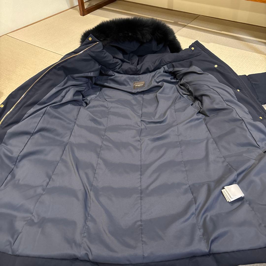 Demi-Luxe BEAMS ファー 河田フェザー ダウンコート ネイビー40 - メルカリ