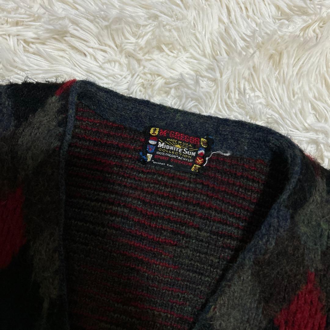 60s McGregor Midnite Sun アーガイル カーディガン - メルカリ