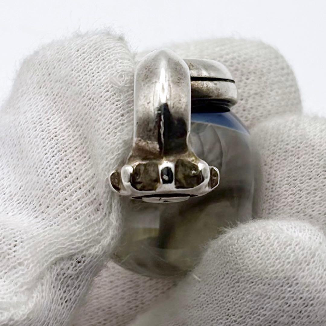 スターリンギア ニュースカルマーブル ペンダント ブルー サイン入り