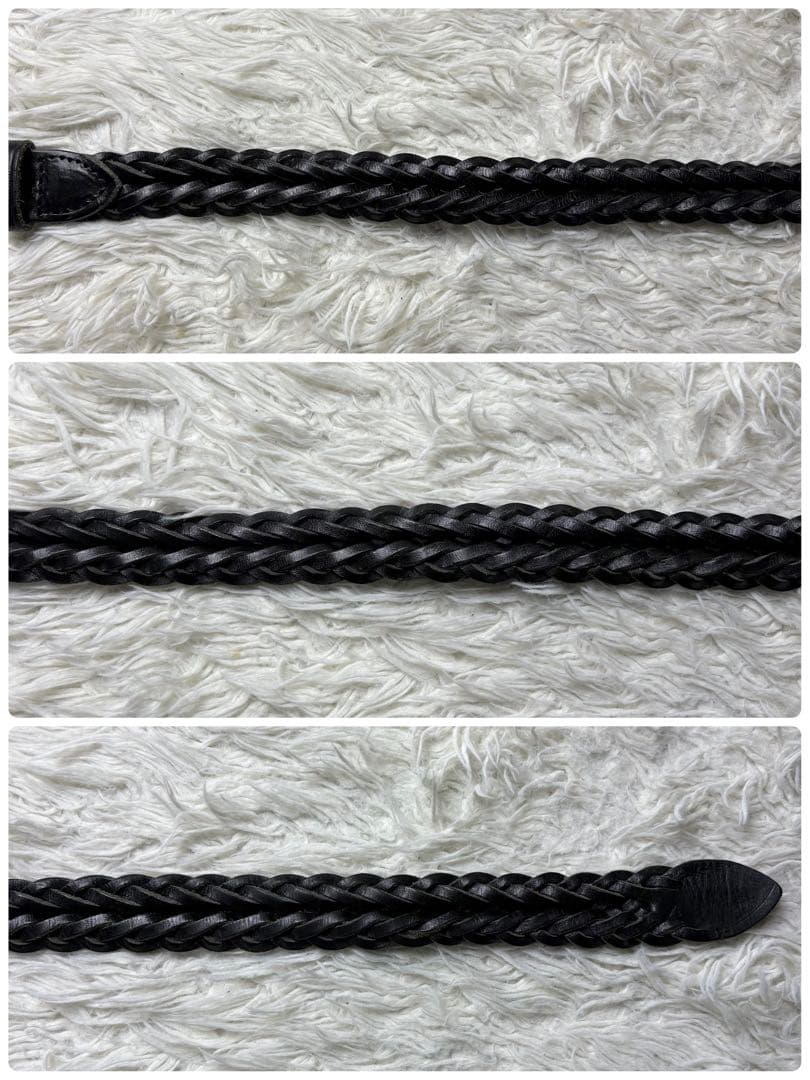 《Whitehouse Cox》Leathbr mesh belt 32/80