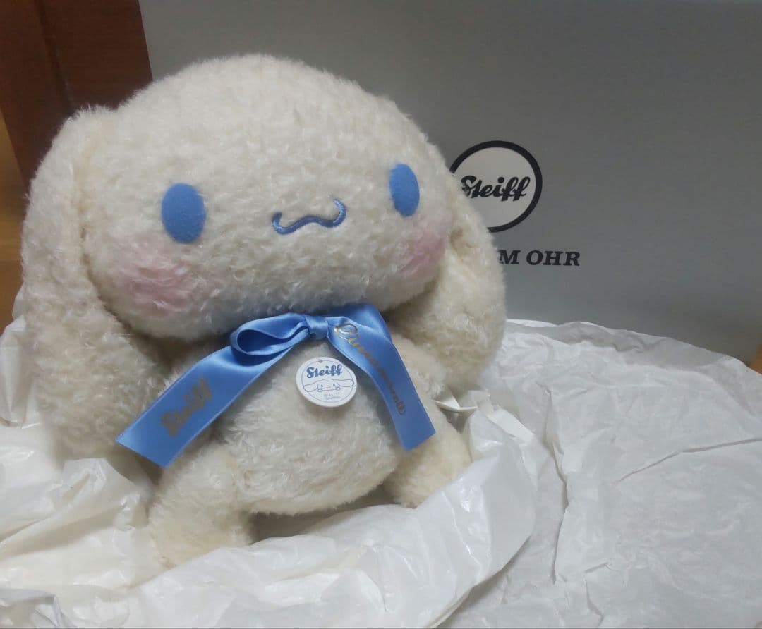 【未使用 限定版 】シュタイフ シナモロール15周年記念 ぬいぐるみ シュタイフ 15周年 シナモロール 限定 サンリオ - メルカリ