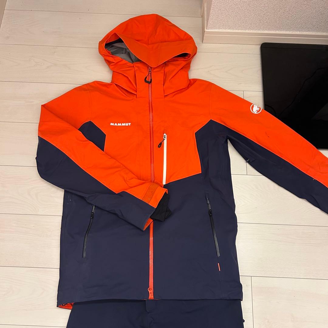 Mammut スキー スノーウェアセット オレンジ/ネイビー - メルカリ
