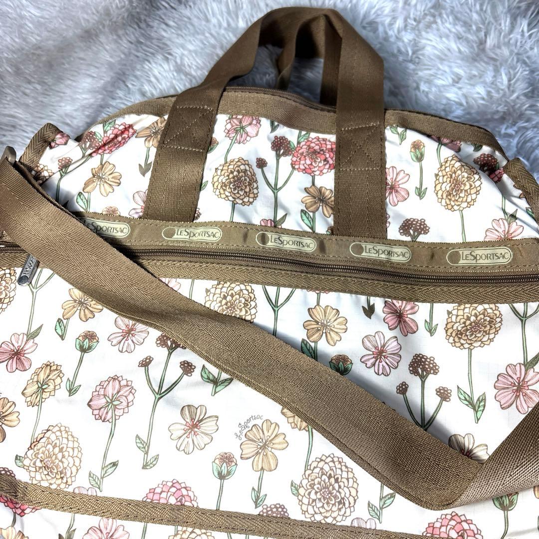 ✨美品✨レスポートサック ボストンバッグ ポーチ 花柄 鍵付き 2way