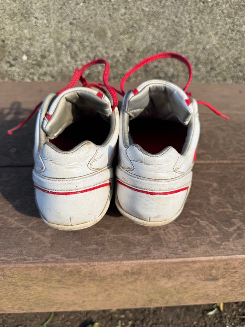 ビモロスパイク　ローカット　野球　白×赤　26.5cm